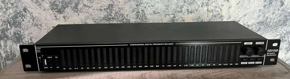 Ecualizador gráfico digital profesional de 31 bandas modelo EQ31SUB con Bluetooth y salida para subwoofer
