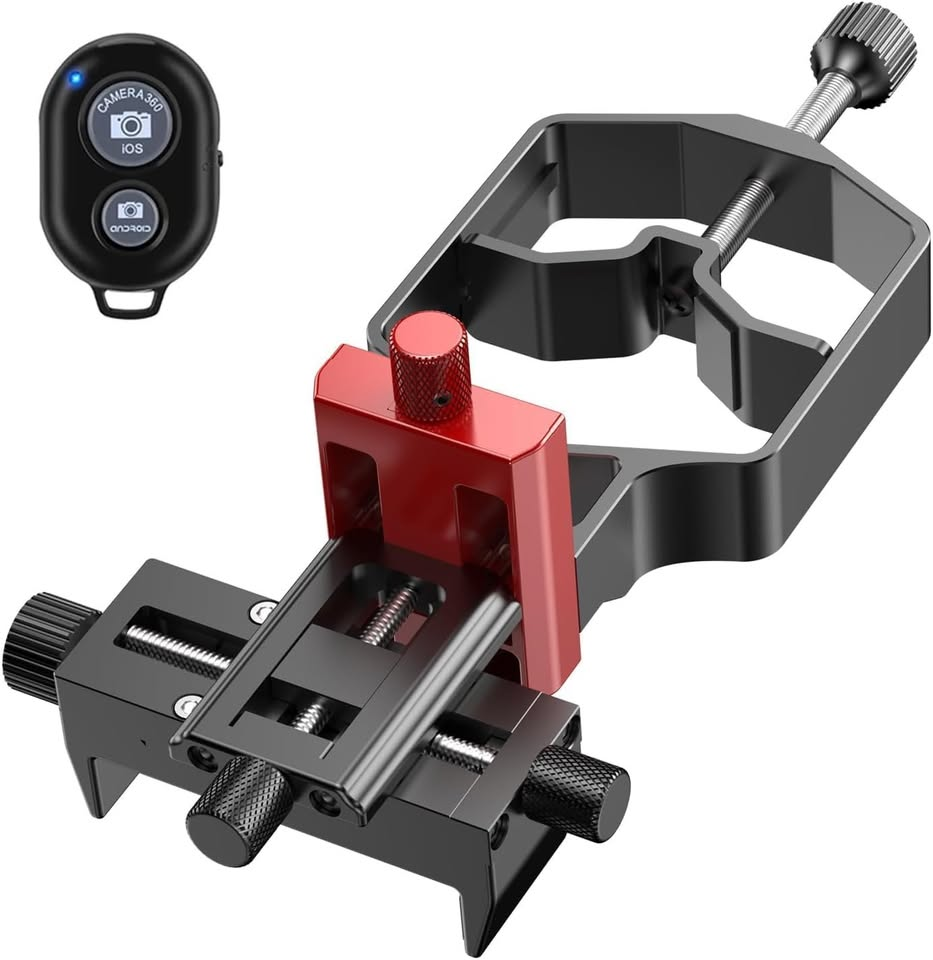New Tridaptor 3-Axis Telescope Smartphone Digiscoping Adapter w/ Remote