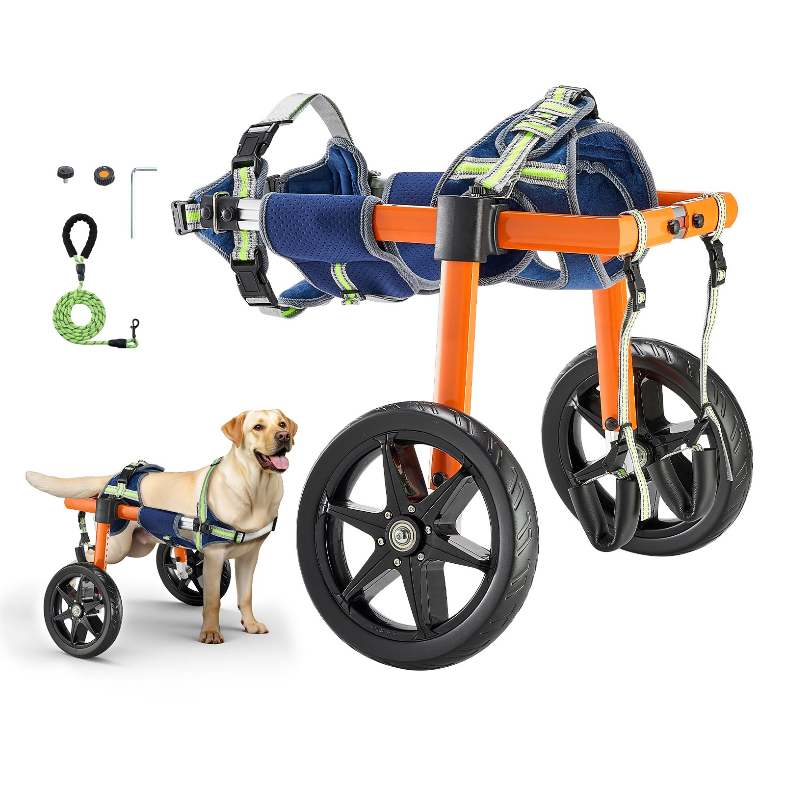 VEVOR Adjustable Dog Wheelchair for Back Legs - Medium (35-48 lbs)