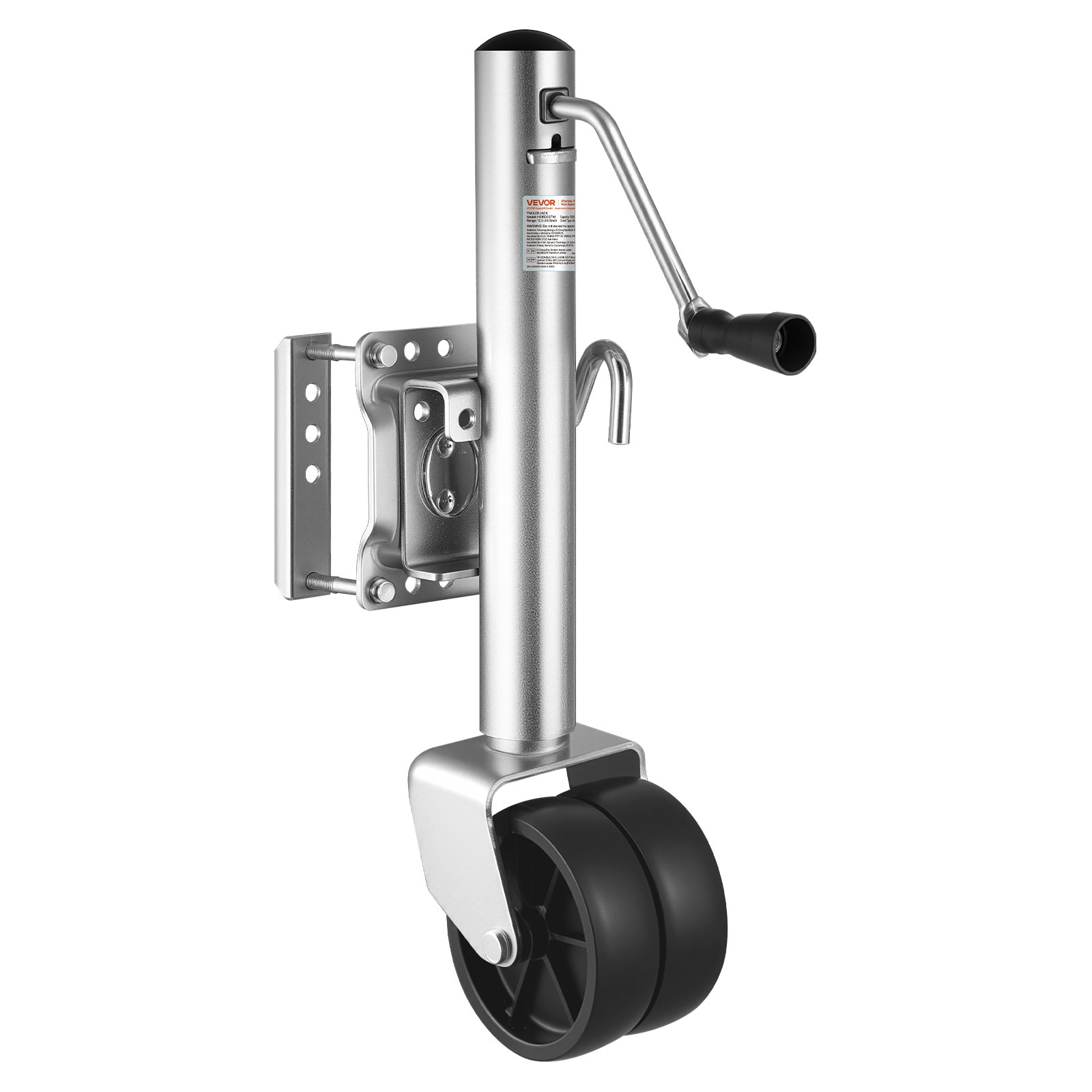 VEVOR 1500lbs Swivel Trailer Tongue Jack with Caster Wheel