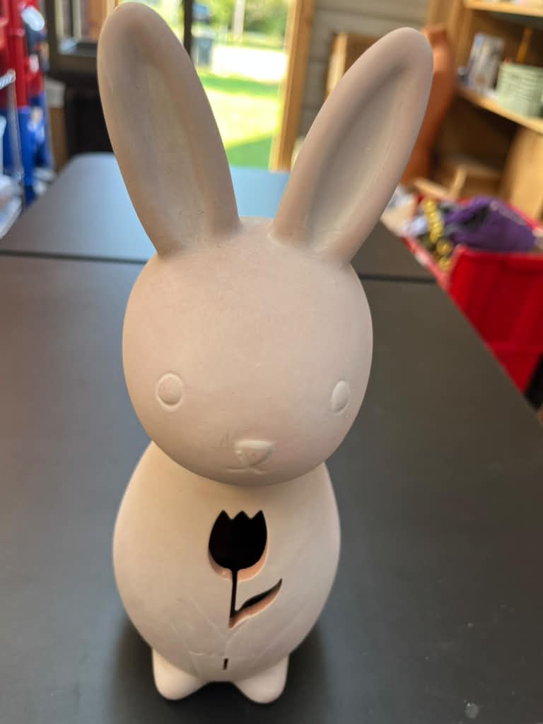 Brand New Target Spritz 10" Large Terracotta Easter Bunny with Tulip Cutout