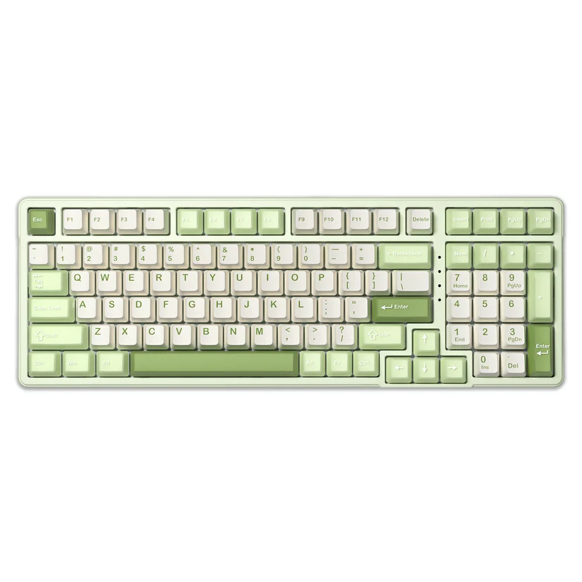 Brand New FURYCUBE K99 Pro Wireless Mechanical Keyboard - Matcha Green