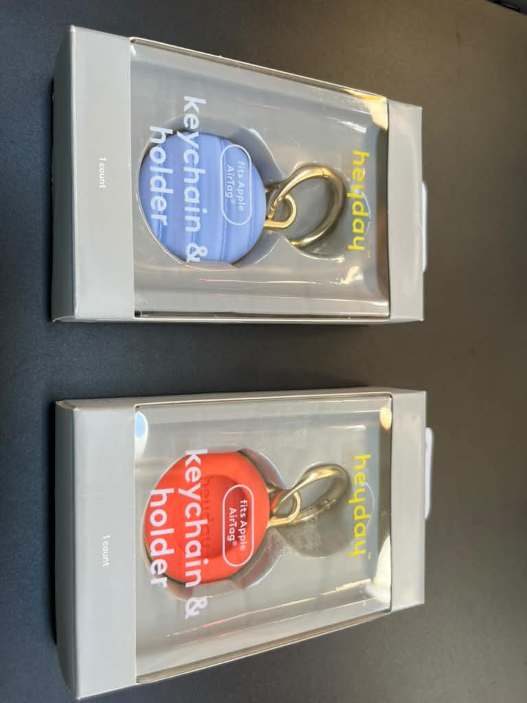 Llaveros Protectores para Apple AirTag marca heyday Nuevos - Azul Pervinca y Rojo Coral