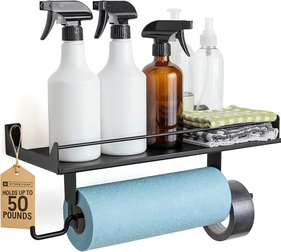 Garage Shelving & Wall Organizer for Tools, Cleaning Supplies