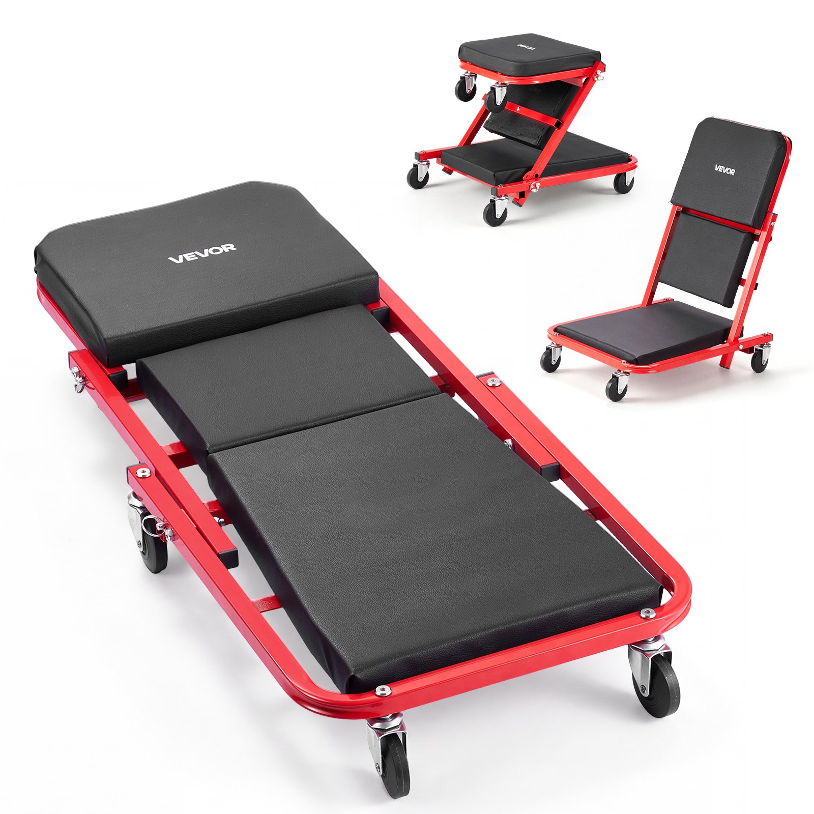 VEVOR 36" 3-in-1 Folding Mechanic Creeper & Rolling Z Seat (Model KZ-C02-1)