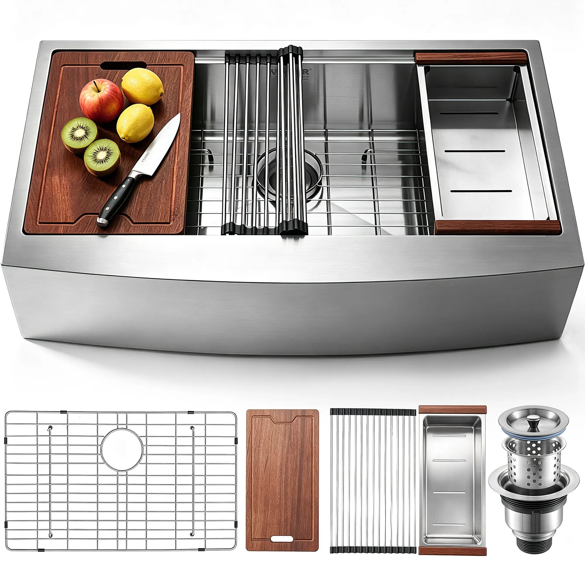 Fregadero de Cocina VEVOR 33"x22" Estilo Farmhouse (Modelo TXHW332209RS1)