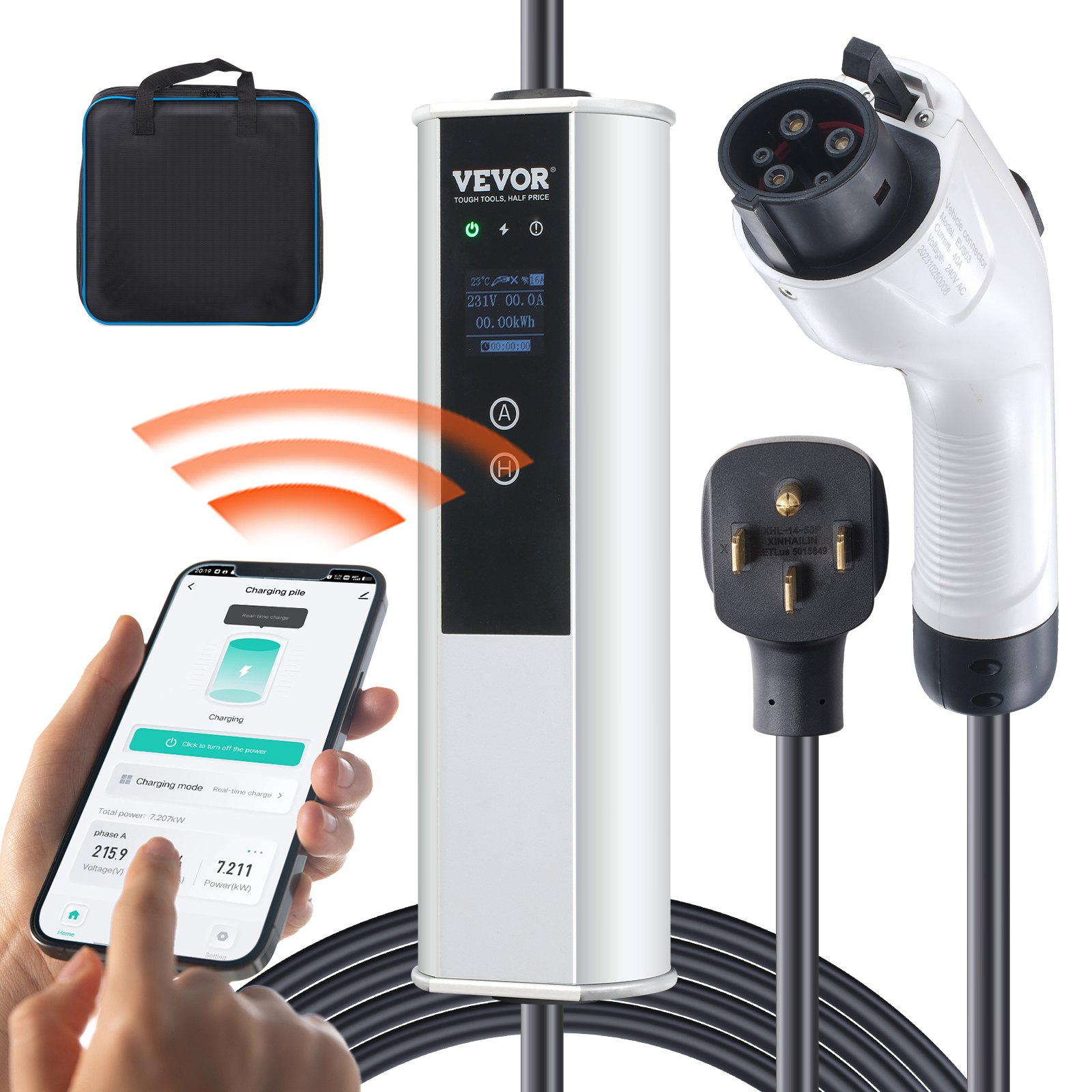 VEVOR Level 2 Portable EV Charger - Brand New 40A 240V Home Charging Station