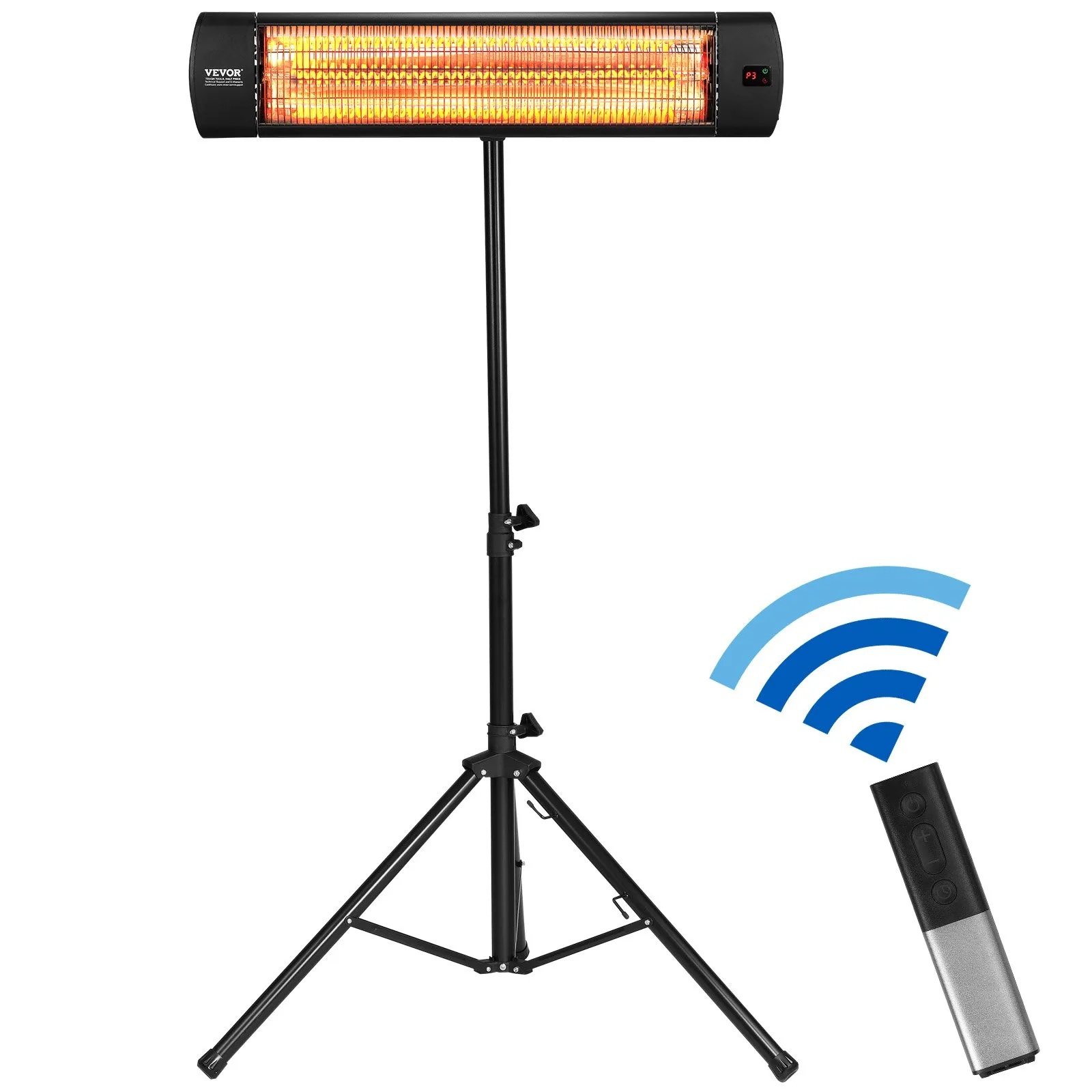 Calentador Infrarrojo Eléctrico VEVOR 1500W - Nuevo Calefactor de Patio con Soporte