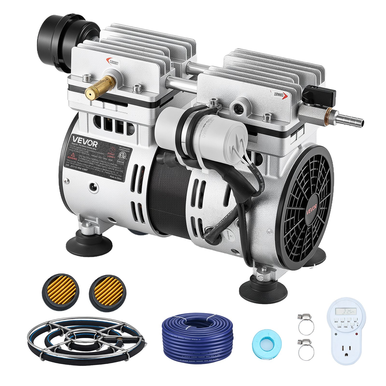 VEVOR 3/4 HP Pond Aerator System - Used Like New 3-Acre Deep Water Oxygen Pump Kit