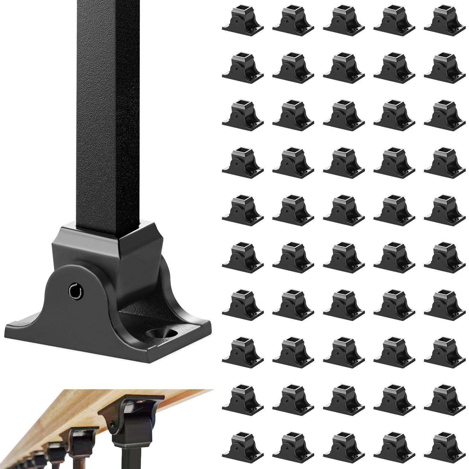 Zapatos Inclinados para Balaustres VEVOR de 1/2" - Paquete de 49 Pcs
