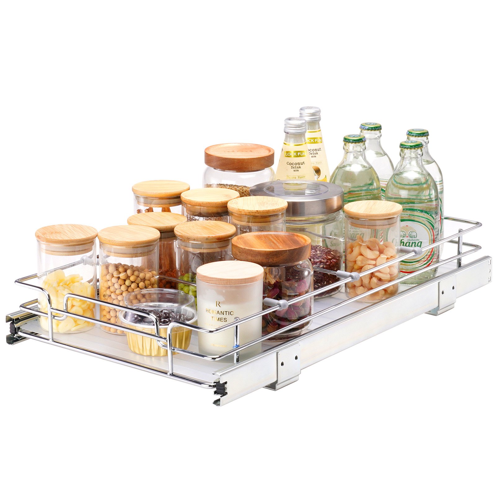 Organizador Extraíble para Gabinete VEVOR de 11"x21" - Estante Deslizante