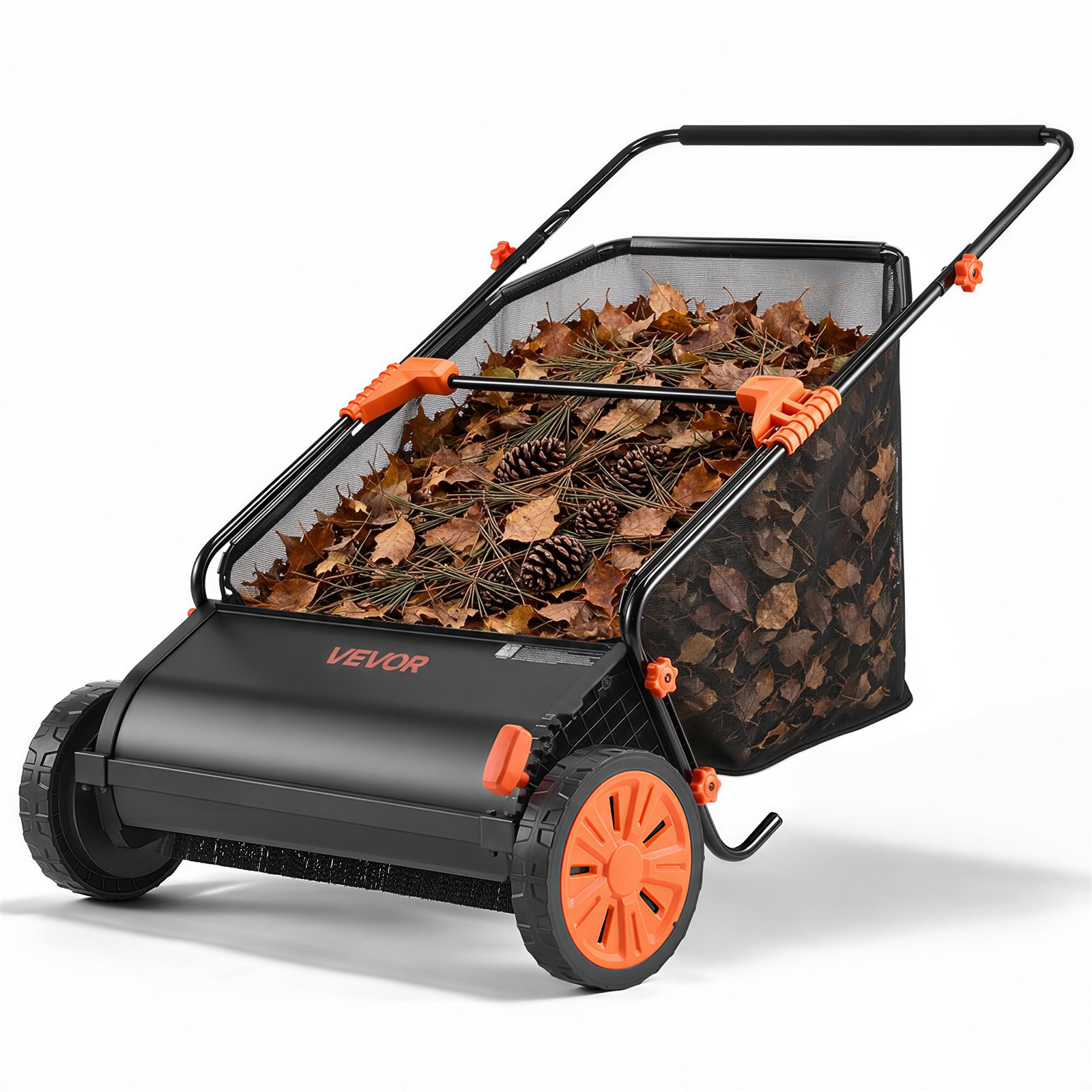 30" Push Lawn Sweeper & Leaf Collector - Brand New Upgraded 12 Cu Ft Yard Sweeper
