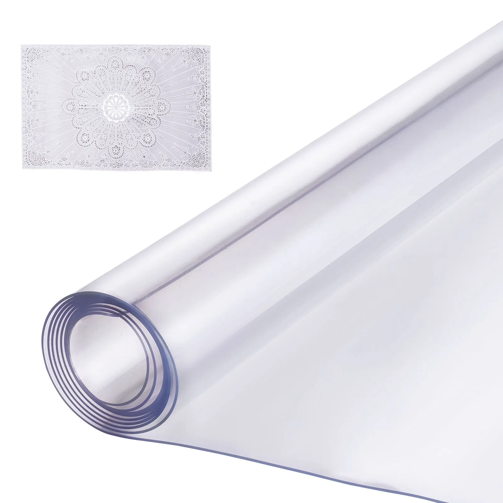 Protector de Mesa de Plástico Transparente 36x54" - Nuevo Mantel de PVC Grueso 1.5mm