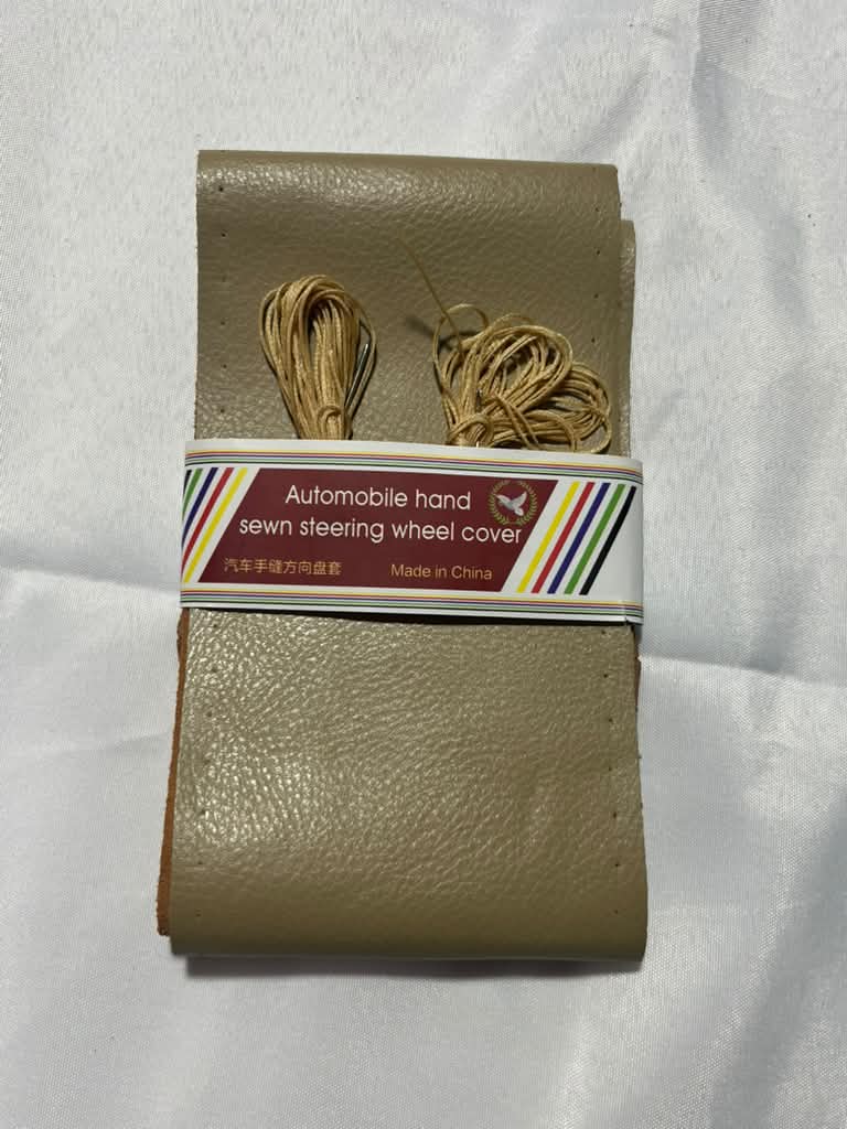 Cubre Volante para Coser a Mano de Piel Sintética Beige DIY