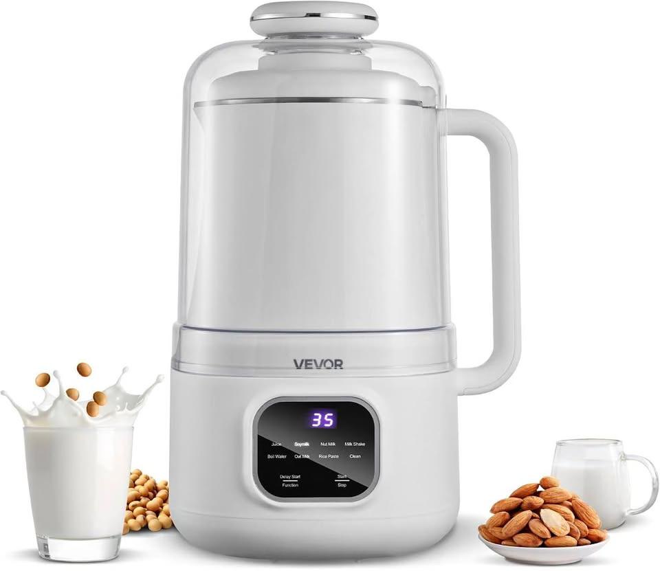 Máquina Para Hacer Leche de Almendras y Soya VEVOR 8-en-1 Nueva Autolavado