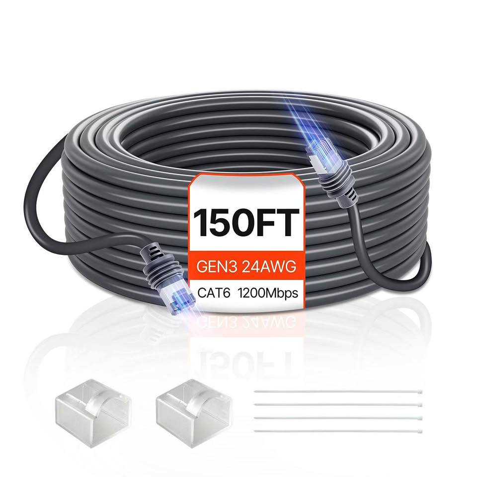 New 150 FT Starlink Gen 3 Replacement Extension Cable CAT6 24AWG Pure Copper