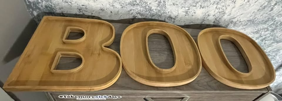 Juego de Tablas para Charcutería "BOO" de Bambú - Nuevo (3 Piezas)